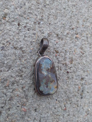 Australian? Boulder Opal Pendant Vintage Sterling Silver 925