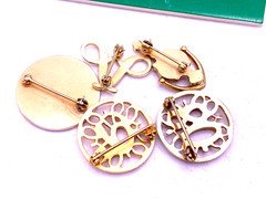 Vintage AVON seller pin lot of 5 movable door knocker Team Leader collection