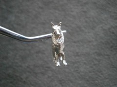 Rough Collie Lassie Dog Vintage Solid Shiny Sterling Silver Bracelet Charm 5.4g
