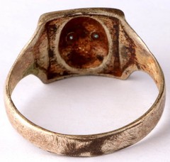 Memento mori engraving skull ring bones Remember to die signet Antique amulet