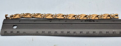 Vintage Crown Trifari Bracelet Birthday Series Gold Tone Ribbon Daisy Flowers