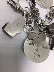 Vtg Sterling Silver 12 Charm Bracelet 7” Love Luck Success Golf Ice Pick 40g