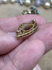 VTG Estate Jewelry Gold/Silver Tone Cameo Rhinestone C-Clasp Some Signed NICE 20