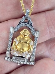 I Am Edgar Berebi My Vintage Golden Laughing Buddha Pendant Never Worn