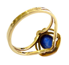 ART NOUVEAU – Antique CABOCHON Sapphire & GOLD Ring FINE