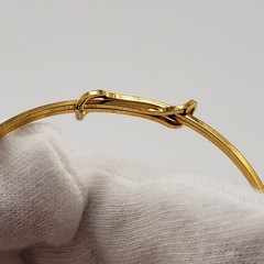 VTG H F Barrows Childs Bracelet 1/20 12K Gold Filled Mother Of Pearl Heart 5.5″