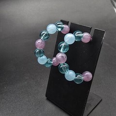 Avon 1989 Sea Swept Purple Blue Beaded Jewelry Set Vintage 1980s