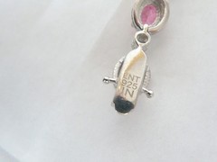 Sterling Silver 925 Natural Pink Topaz Diamond Tennis Bracelet 7.5″