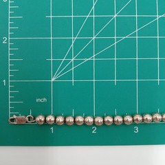 VTG 925 MO Ball Bead Bracelet Unisex 7.5in Sterling Silver 7gtw Thick Sturdy