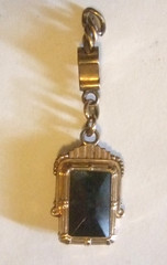 Victorian Style Pendant Fob Carnelian Onyx Estate Jewelry