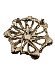 Vtg 1960s Gerrys Flower Brooch Pin Textured Gold Tone Metal Any Occasion