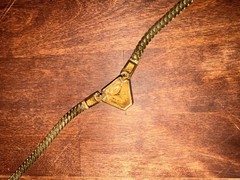 Vintage Christian Dior Blue Crystal Geometric Statement Necklace Gold 17-19”