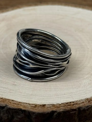 Vintage artisan ring 925 Sterling silver