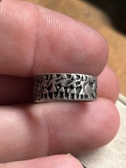 4g Vintage 925 Sterling silver NATIVE AMERICAN ? Storyteller Ring sz 5.5