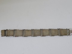 Adaya Colorful Enamel Crystal Panel Bar Link Bracelet 7.5” Israel