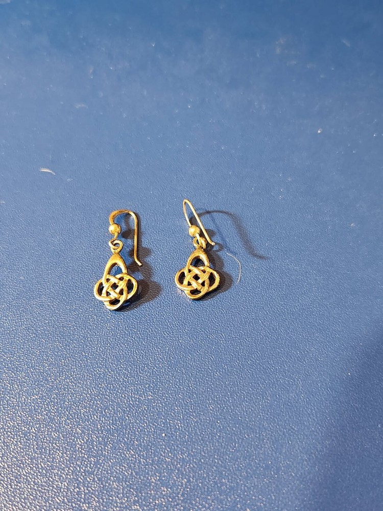 Sterling Silver Celtic Knot Dangle Earrings