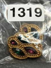 VTG 80s Napier Byzantium Swarovski Crystal Pierced Earrings Bold Runway