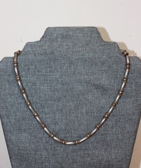 Vtg. Artisan Sterling Silver Necklace Tube Beads Men’s Women’s