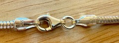IBB TH 925 Sterling Silver Snake Chain Sliding Ball Pendant Necklace 20″ 12.5 Gr