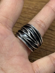 Vintage artisan ring 925 Sterling silver