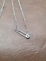 Set Of 3 Silver Tone Chain Charm Necklace Pedant.