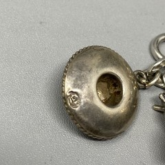 VTG 20 Charm Bracelet Sterling Silver Birthday Natie Cowbell School Hearts 6.5″
