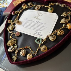 Joan Rivers Love Luck & Hope Heart 21 Charm Necklace – Complete Set Valentines