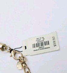 Talbots Love Knot Collar Necklace Gold Tone 21 in Chunky Modern