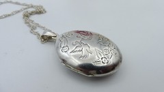 Vintage London 925 Sterling Silver Locket Pendant How Do I Love Thee? UK Sonnet