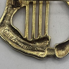 Rachel Gera Signed 1984 Israel Gold / Silver Tone Brooch Pin