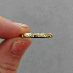 0.50Ct Round Lab Created Diamond Flush Set 14K Gold Finish Engagement Band Ring