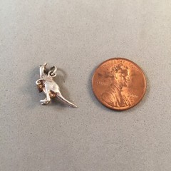 VINTAGE Silver Small KANGAROO & JOEY CHARM Australia Estate VT53