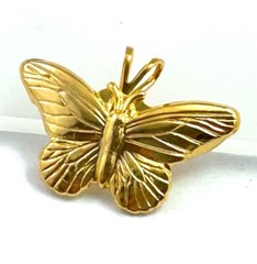Vintage Butterfly Pendant Vintage Jewelry For Women Gift For Her Gold Tone Metal