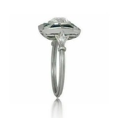 Art Deco Style Lab Created Diamond Engagement & Wedding 14K White Gold FN Ring