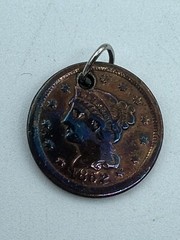 1852 United States One Cent Coin Pendant