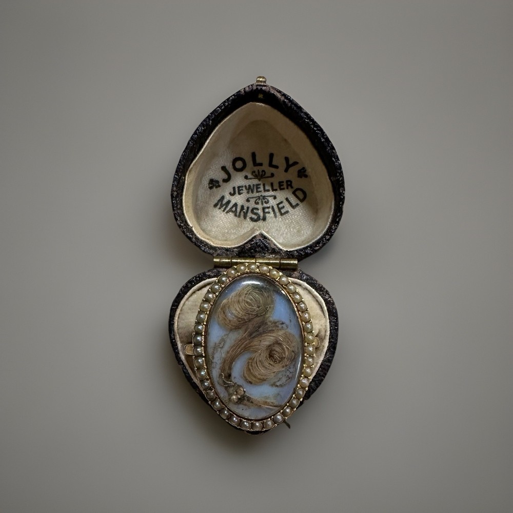 Antique Georgian Prince Of Wales Mourning Ring With Seed Pearls