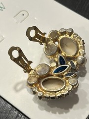 JULIANA D&E STIPPLED EASTER EGG RHINESTONE Earrings Book Piece