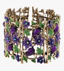 Alilang Antique Hollow Vintage Floral Topaz Crystal Rhinestone Flower Garden…