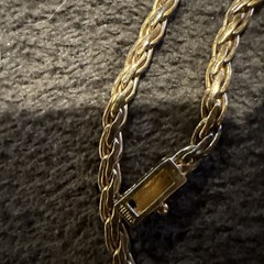 Vintage PAJ 925 necklace Yellow Gold plated (wearing off) 17”