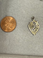 Vintage Beautiful Gold Tone Cutout Filigree Sunburst Charm Pendant Gift For Her