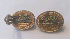 Nettie Rosenstein Clip On Earrings Faux Jade Cabochons 1 Missing The Clip on
