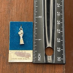 Vintage Griffith 925 Sterling Silver Enamel Lucky Figa Fist Hand Pendant Charm