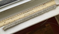 RHINESTONE Expansion Flex CHOKER NECKLACE Vintage Estate DIY As Found Airflex