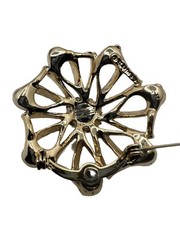 Vtg 1960s Gerrys Flower Brooch Pin Textured Gold Tone Metal Any Occasion