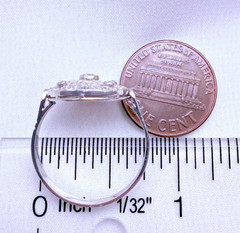 Antique Platinum Art Deco Diamond Cocktail Ring 37 Natural Diamonds Pavé Size 8