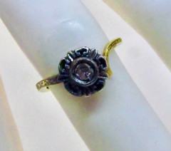 Antique Victorian 1800’s 18k & Silver Rose Cut Diamond Engagement Ring
