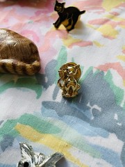 Lot Of 22 Vintage Cat Brooches And Pins Some Signed Various Black Cat, Gold