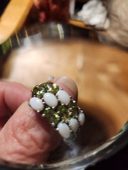 Peridot and Opal Ring Size 8 – .925 Sterling Silver