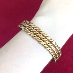 Braided Copper & Brass Cuff Bracelet