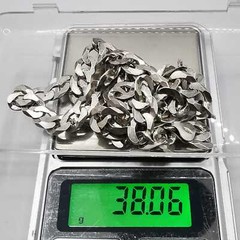 Vintage 925 Sterling Silver 23.6″ Curb Chain Necklace 38.06g Unisex Adult Gift